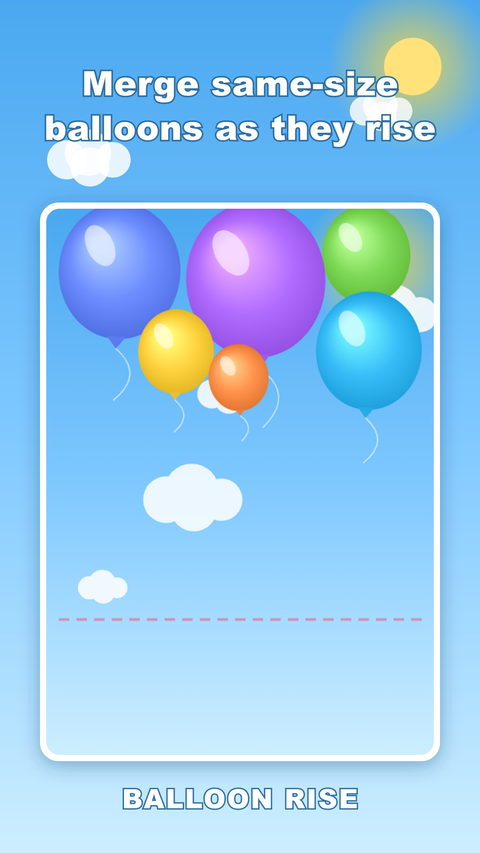 Balloon Rise — merging balloons