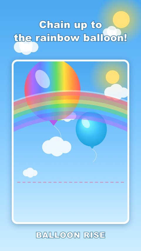 Balloon Rise — rainbow balloon