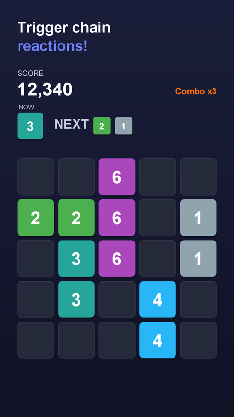 Number Clash — chain combo